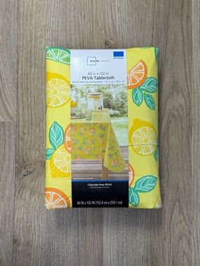 Mainstays Yellow Citrus Fruits PEVA Tablecloth